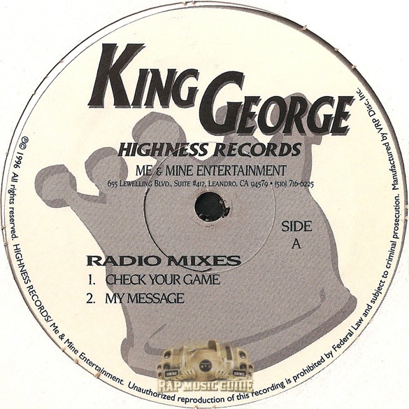 洋楽 King George Life Of A Kingpin G-RAP King George – Life Of A Kingpin – CD (Album), 1996 [r994137